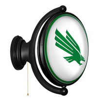 Load image into Gallery viewer, North Texas Mean Green: White - Original Oval Rotating Lighted Wall Sign - The Fan-Brand