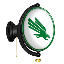 Load image into Gallery viewer, North Texas Mean Green: White - Original Oval Rotating Lighted Wall Sign - The Fan-Brand
