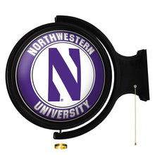 Load image into Gallery viewer, Northwestern Wildcats: Original Round Rotating Lighted Wall Sign - The Fan-Brand