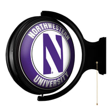 Load image into Gallery viewer, Northwestern Wildcats: Original Round Rotating Lighted Wall Sign - The Fan-Brand