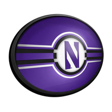 Load image into Gallery viewer, Northwestern Wildcats: Oval Slimline Lighted Wall Sign - The Fan-Brand