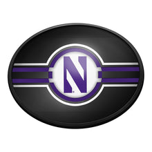 Load image into Gallery viewer, Northwestern Wildcats: Oval Slimline Lighted Wall Sign - The Fan-Brand