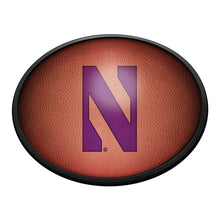 Load image into Gallery viewer, Northwestern Wildcats: Pigskin - Oval Slimline Lighted Wall Sign - The Fan-Brand