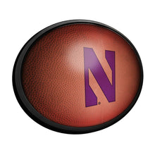 Load image into Gallery viewer, Northwestern Wildcats: Pigskin - Oval Slimline Lighted Wall Sign - The Fan-Brand
