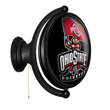 Load image into Gallery viewer, Ohio State Buckeyes: Brutus - Original Oval Rotating Lighted Wall Sign - The Fan-Brand