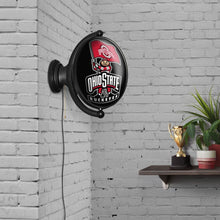 Load image into Gallery viewer, Ohio State Buckeyes: Brutus - Original Oval Rotating Lighted Wall Sign - The Fan-Brand