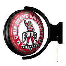 Load image into Gallery viewer, Ohio State Buckeyes: Brutus - Original Round Rotating Lighted Wall Sign - The Fan-Brand