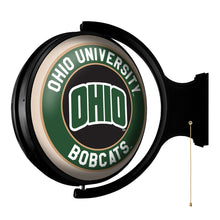 Load image into Gallery viewer, Ohio University Bobcats: OHIO - Original Round Rotating Lighted Wall Sign - The Fan-Brand