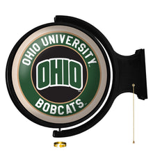 Load image into Gallery viewer, Ohio University Bobcats: OHIO - Original Round Rotating Lighted Wall Sign - The Fan-Brand