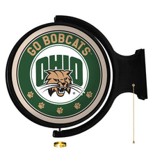 Load image into Gallery viewer, Ohio University Bobcats: Original Round Rotating Lighted Wall Sign - The Fan-Brand