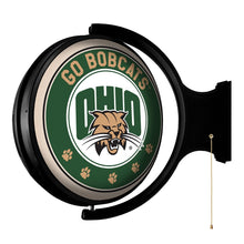 Load image into Gallery viewer, Ohio University Bobcats: Original Round Rotating Lighted Wall Sign - The Fan-Brand