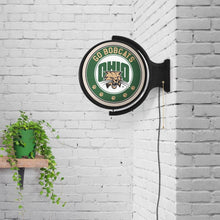 Load image into Gallery viewer, Ohio University Bobcats: Original Round Rotating Lighted Wall Sign - The Fan-Brand