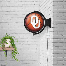 Load image into Gallery viewer, Oklahoma Sooners: Basketball - Original Round Rotating Lighted Wall Sign - The Fan-Brand