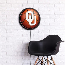 Load image into Gallery viewer, Oklahoma Sooners: Basketball - Round Slimline Lighted Wall Sign - The Fan-Brand