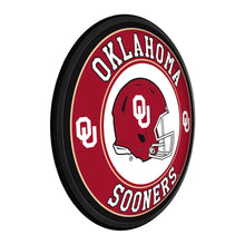 Load image into Gallery viewer, Oklahoma Sooners: Football - Round Slimline Lighted Wall Sign - The Fan-Brand