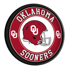Load image into Gallery viewer, Oklahoma Sooners: Football - Round Slimline Lighted Wall Sign - The Fan-Brand