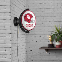 Load image into Gallery viewer, Oklahoma Sooners: Original Oval Rotating Lighted Wall Sign - The Fan-Brand