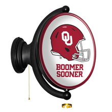 Load image into Gallery viewer, Oklahoma Sooners: Original Oval Rotating Lighted Wall Sign - The Fan-Brand
