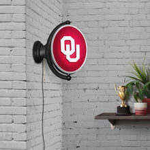 Load image into Gallery viewer, Oklahoma Sooners: Original Oval Rotating Lighted Wall Sign - The Fan-Brand
