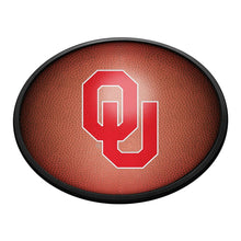 Load image into Gallery viewer, Oklahoma Sooners: Pigskin - Oval Slimline Lighted Wall Sign - The Fan-Brand