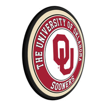 Load image into Gallery viewer, Oklahoma Sooners: Round Slimline Lighted Wall Sign - The Fan-Brand