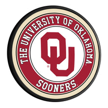 Load image into Gallery viewer, Oklahoma Sooners: Round Slimline Lighted Wall Sign - The Fan-Brand