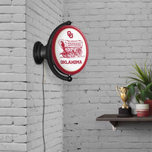 Load image into Gallery viewer, Oklahoma Sooners: Schooner - Original Oval Rotating Lighted Wall Sign - The Fan-Brand