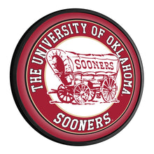 Load image into Gallery viewer, Oklahoma Sooners: Schooner - Round Slimline Lighted Wall Sign - The Fan-Brand