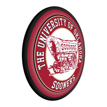 Load image into Gallery viewer, Oklahoma Sooners: Schooner - Round Slimline Lighted Wall Sign - The Fan-Brand