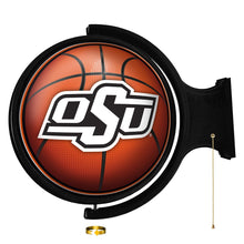 Load image into Gallery viewer, Oklahoma State Cowboys: Basketball - Original Round Rotating Lighted Wall Sign - The Fan-Brand