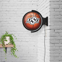 Load image into Gallery viewer, Oklahoma State Cowboys: Basketball - Original Round Rotating Lighted Wall Sign - The Fan-Brand