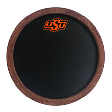 Load image into Gallery viewer, Oklahoma State Cowboys: Chalkboard "Faux" Barrel Top Sign - The Fan-Brand