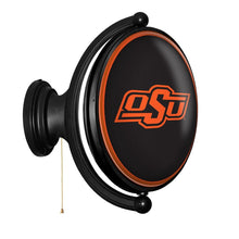Load image into Gallery viewer, Oklahoma State Cowboys: Original Oval Rotating Lighted Wall Sign - The Fan-Brand