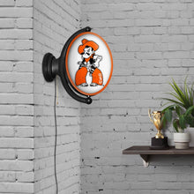 Load image into Gallery viewer, Oklahoma State Cowboys: Pete - Original Oval Rotating Lighted Wall Sign - The Fan-Brand
