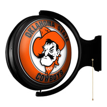 Load image into Gallery viewer, Oklahoma State Cowboys: Pete - Original Round Rotating Lighted Wall Sign - The Fan-Brand