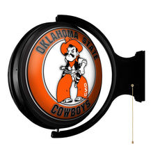 Load image into Gallery viewer, Oklahoma State Cowboys: Pistol Pete - Original Round Rotating Lighted Wall Sign - The Fan-Brand