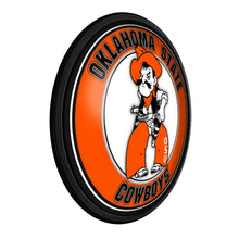 Load image into Gallery viewer, Oklahoma State Cowboys: Pistol Pete - Round Slimline Lighted Wall Sign - The Fan-Brand