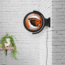 Load image into Gallery viewer, Oregon State Beavers: Original Round Rotating Lighted Wall Sign - The Fan-Brand