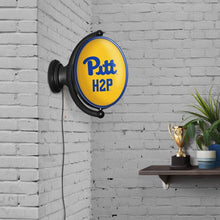 Load image into Gallery viewer, Pitt Panthers: Original Oval Rotating Lighted Wall Sign - The Fan-Brand