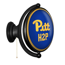 Load image into Gallery viewer, Pitt Panthers: Original Oval Rotating Lighted Wall Sign - The Fan-Brand