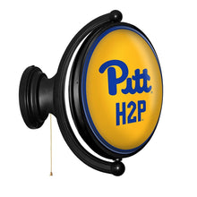 Load image into Gallery viewer, Pitt Panthers: Original Oval Rotating Lighted Wall Sign - The Fan-Brand