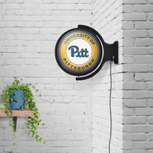 Load image into Gallery viewer, Pitt Panthers: Original Round Rotating Lighted Wall Sign - The Fan-Brand