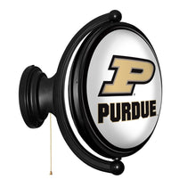 Load image into Gallery viewer, Purdue Boilermakers: Original Oval Rotating Lighted Wall Sign - The Fan-Brand