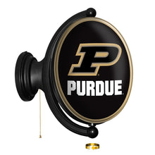 Load image into Gallery viewer, Purdue Boilermakers: Original Oval Rotating Lighted Wall Sign - The Fan-Brand