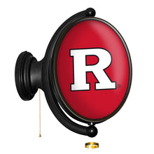 Load image into Gallery viewer, Rutgers Scarlet Knights: Original Oval Rotating Lighted Wall Sign - The Fan-Brand