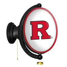 Load image into Gallery viewer, Rutgers Scarlet Knights: Original Oval Rotating Lighted Wall Sign - The Fan-Brand