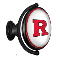 Load image into Gallery viewer, Rutgers Scarlet Knights: Original Oval Rotating Lighted Wall Sign - The Fan-Brand