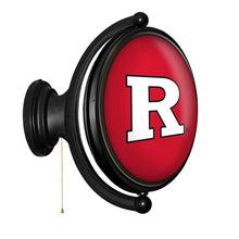 Load image into Gallery viewer, Rutgers Scarlet Knights: Original Oval Rotating Lighted Wall Sign - The Fan-Brand