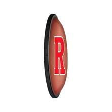 Load image into Gallery viewer, Rutgers Scarlet Knights: Pigskin - Oval Slimline Lighted Wall Sign - The Fan-Brand