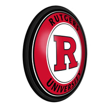 Load image into Gallery viewer, Rutgers Scarlet Knights: Round Slimline Lighted Wall Sign - The Fan-Brand